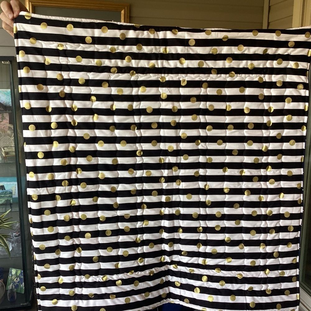 NWT. Hand Crafted To The Moon RocketshipColorful Patchwork Quilt w/ Teddy Quilt - Picture 11 of 14